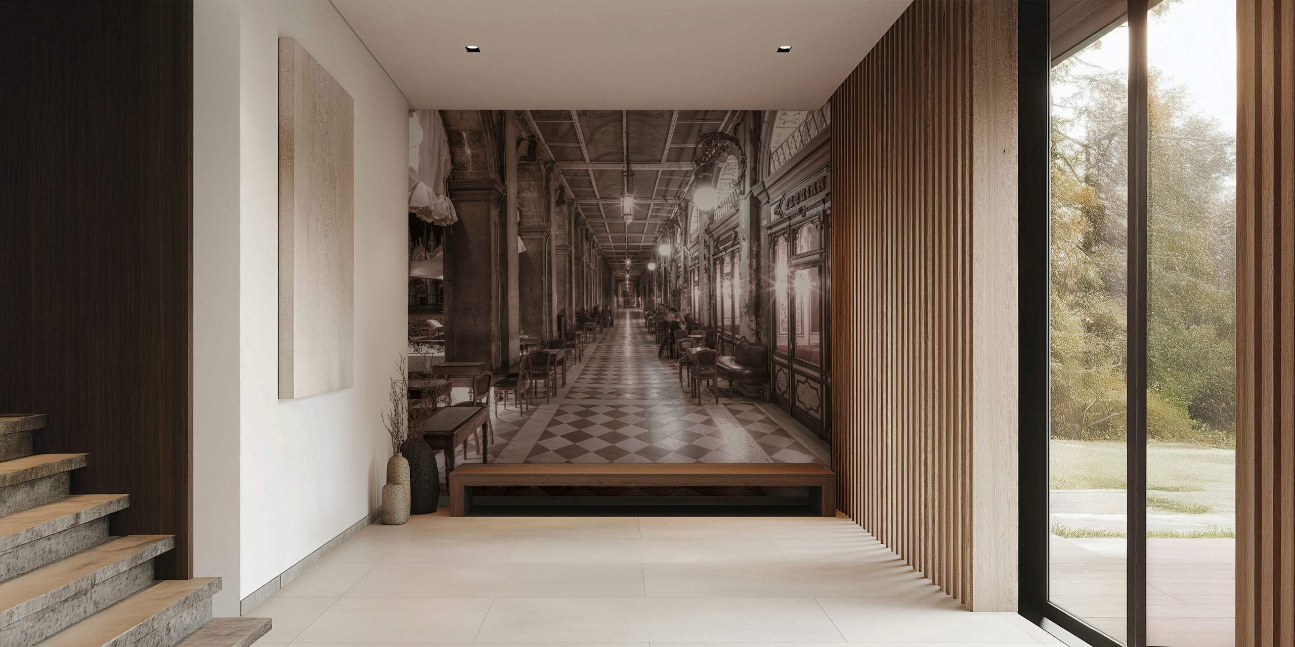 Cafe in Venice tapetdesign i et rum