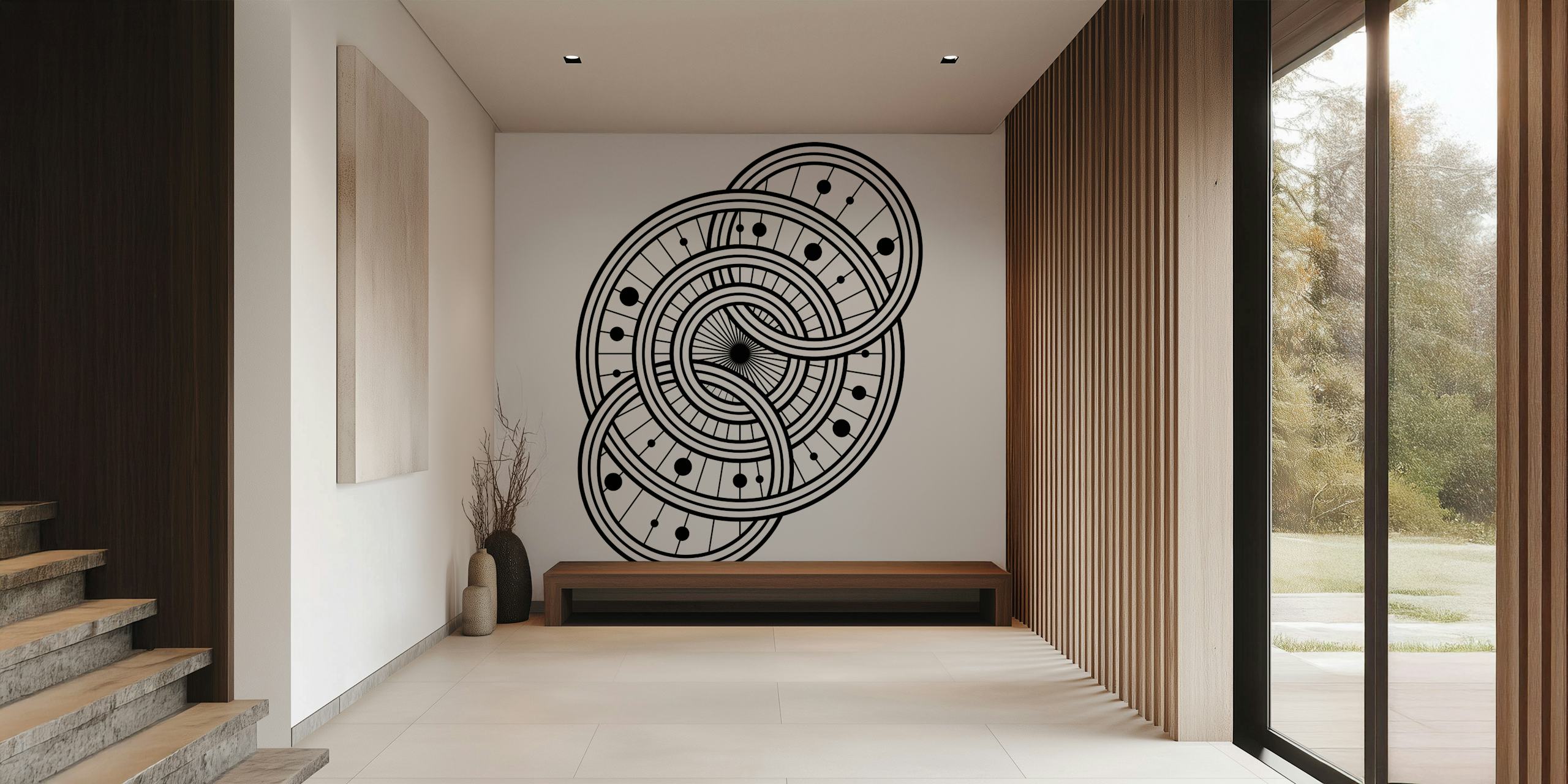 Behang Music of the Spheres in een moderne kamer