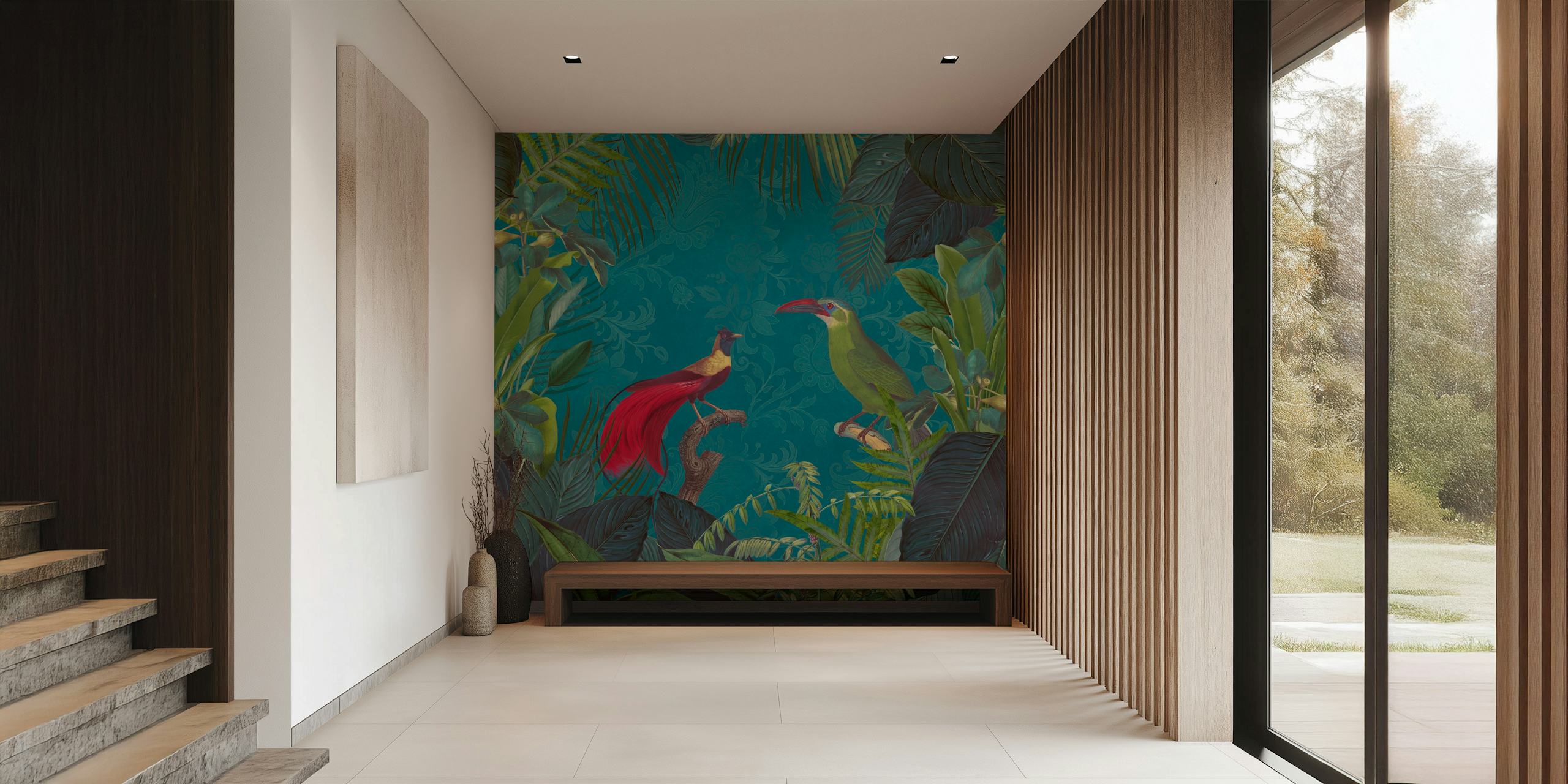 Bird Of Paradise Jungle tapet i ett rum