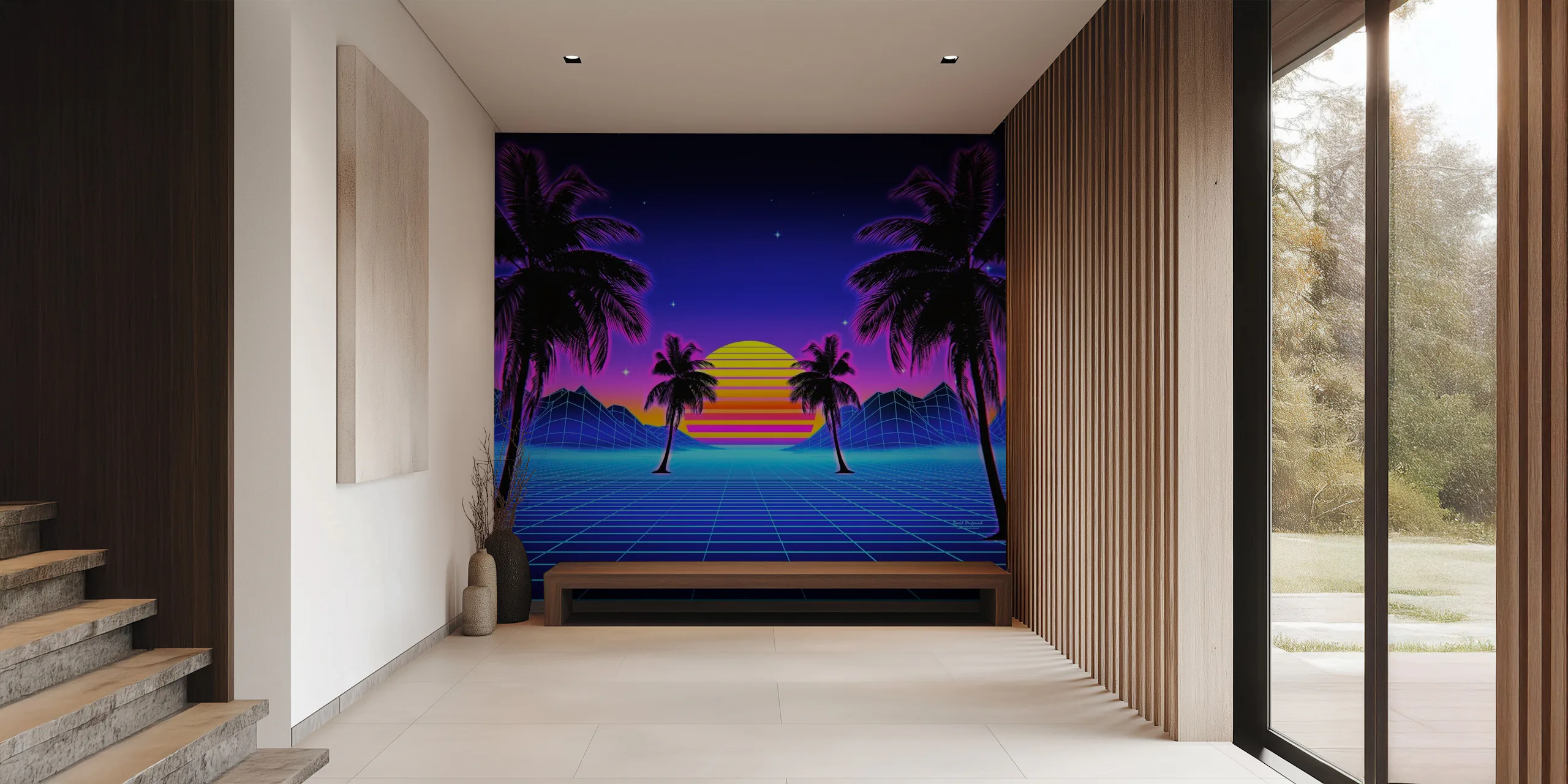 80s Retro Computer Art Wallpaper | Unmatched Vintage Wall Murals