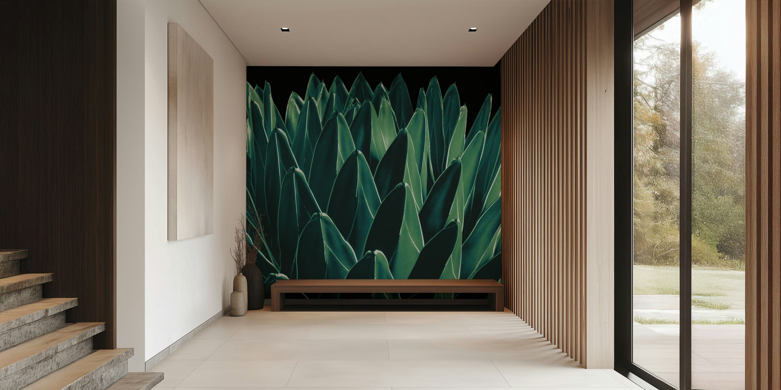 Carta da parati Agave Chic 11 in una stanza elegante