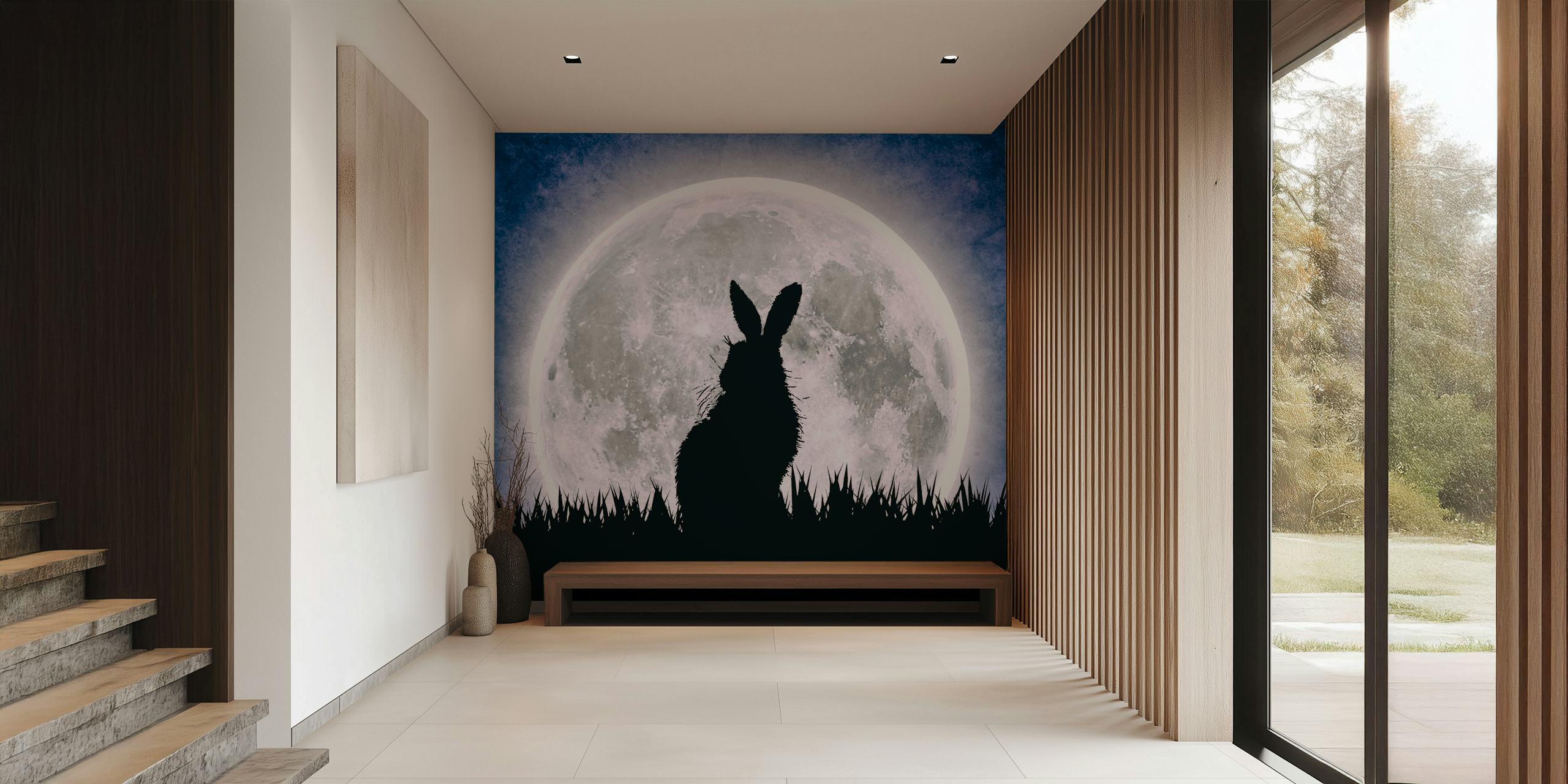 Hares moon wallpaper in a room