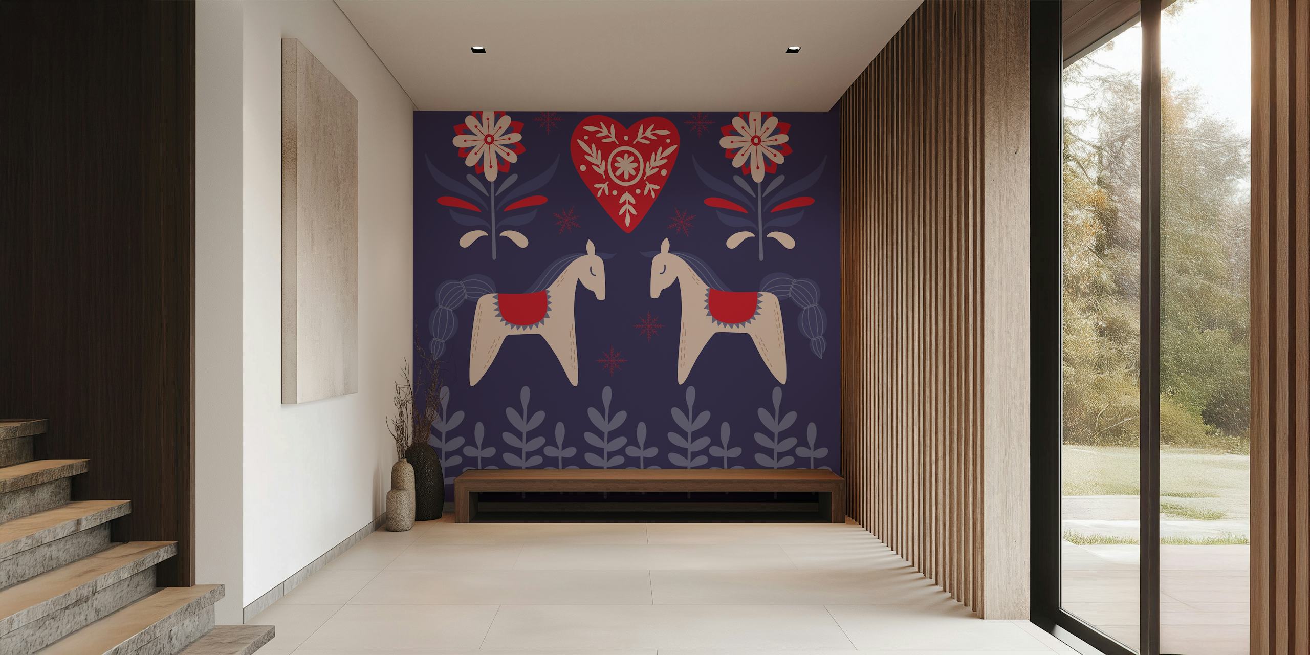 Design de papier peint Swedish Christmas II dans une pièce