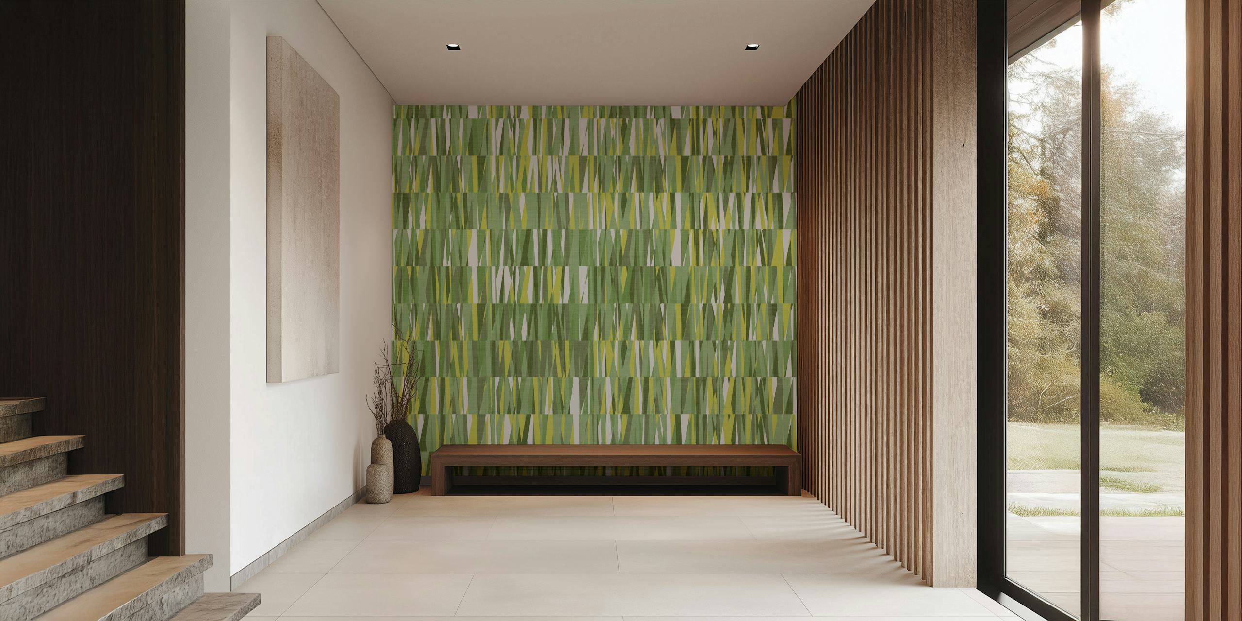 Wexler Geometric Tapete in einem Raum angezeigt