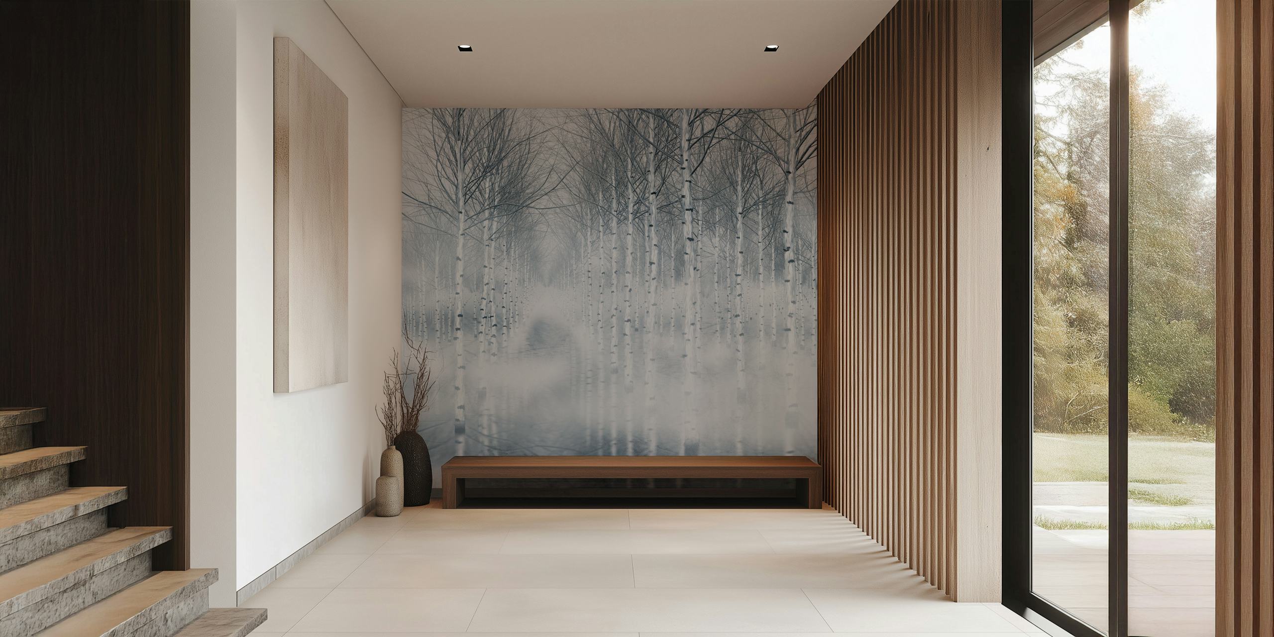 Aspen trees forest Tapete in einem Raum