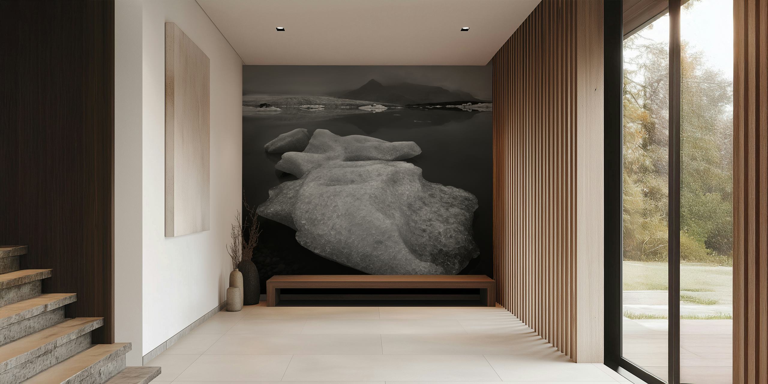 Glacier lake tapet i et rum