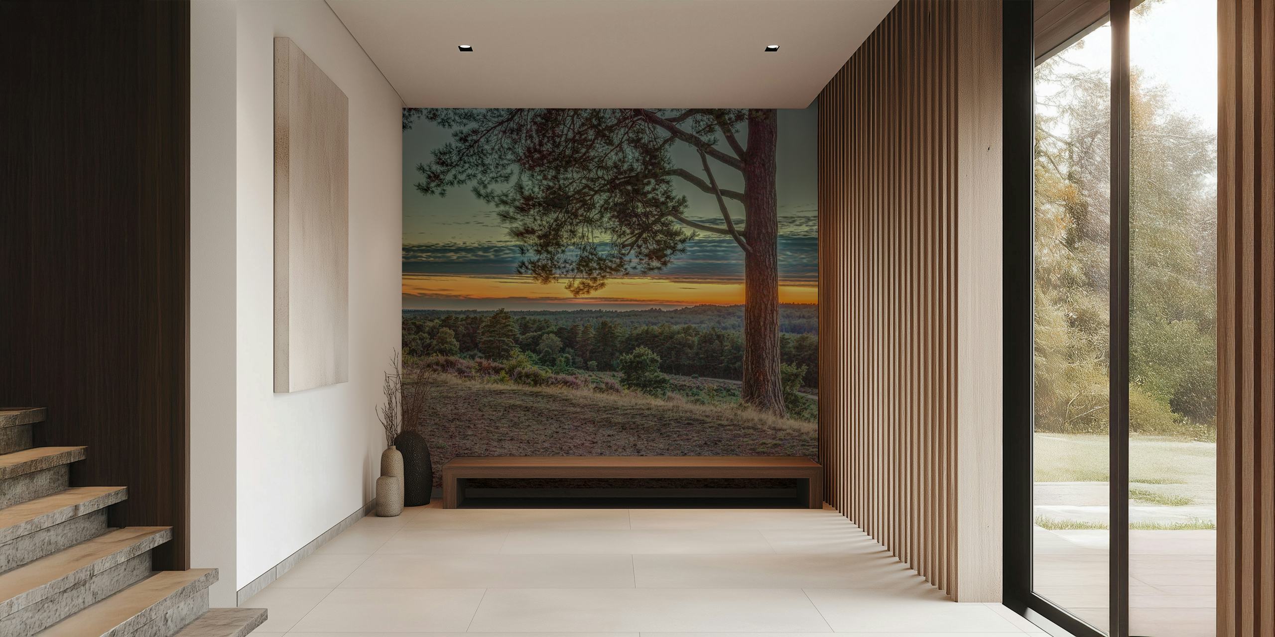 Carta da parati Picturesque Landscape in una stanza