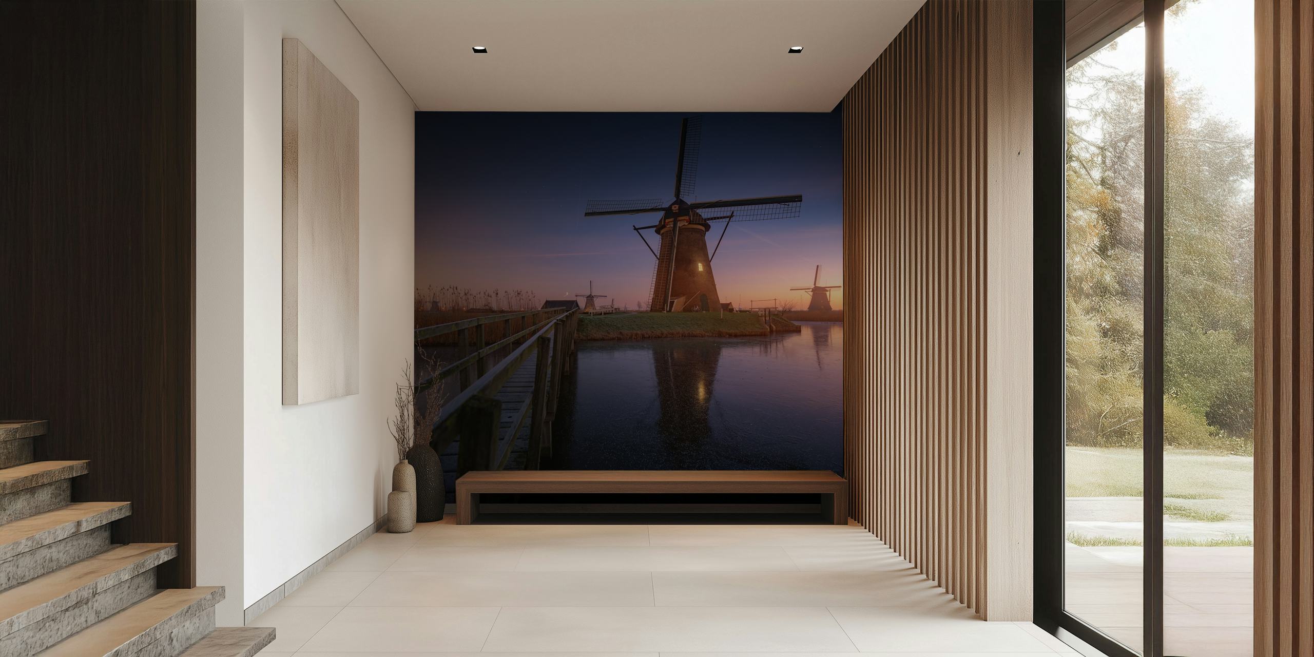 Kinderdijk 2 wallpaper featuring windmills in a room