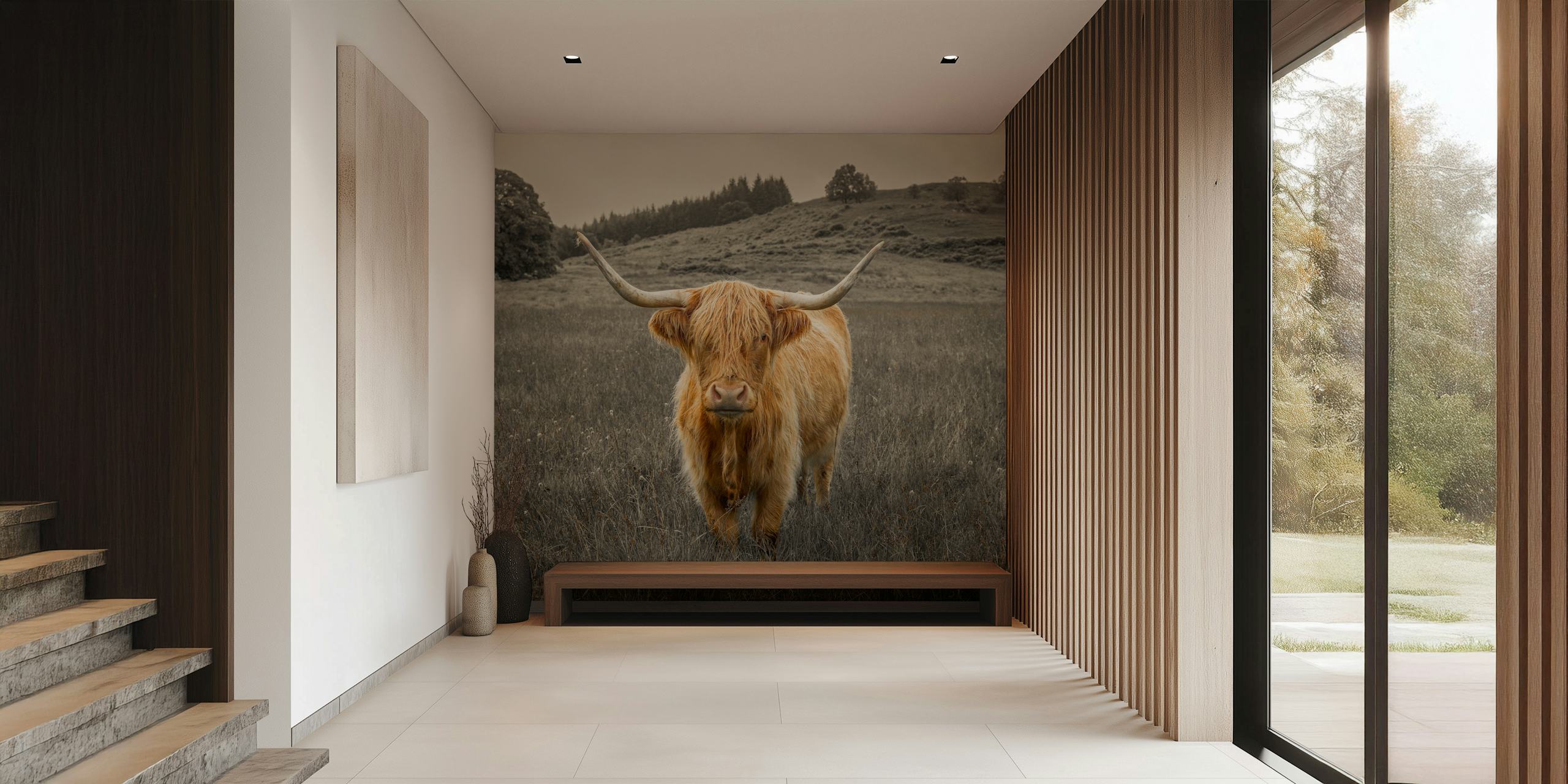 Guardians of the Highlands behang in een kamer