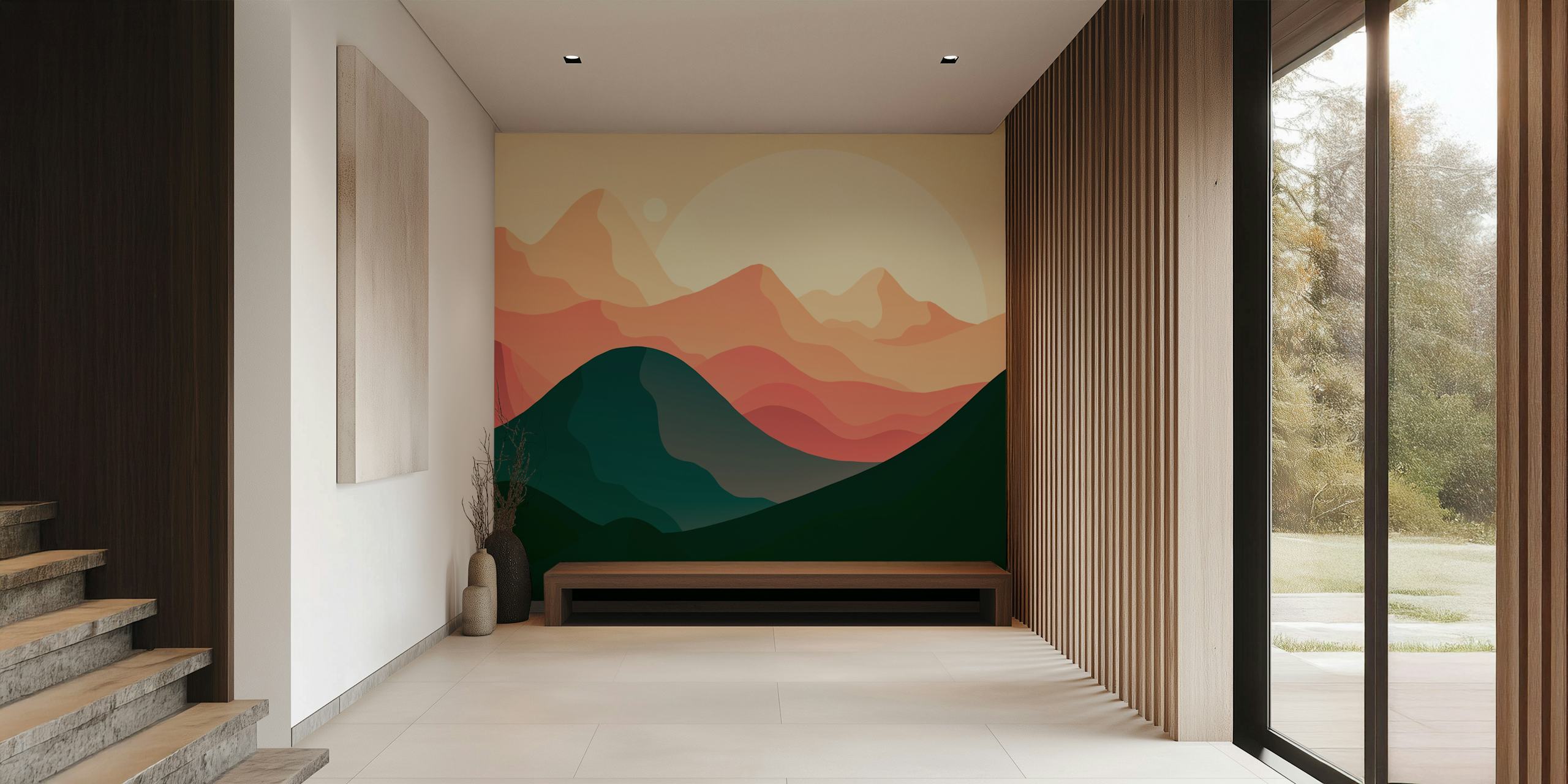 Sand dune mountains tapet i et rom