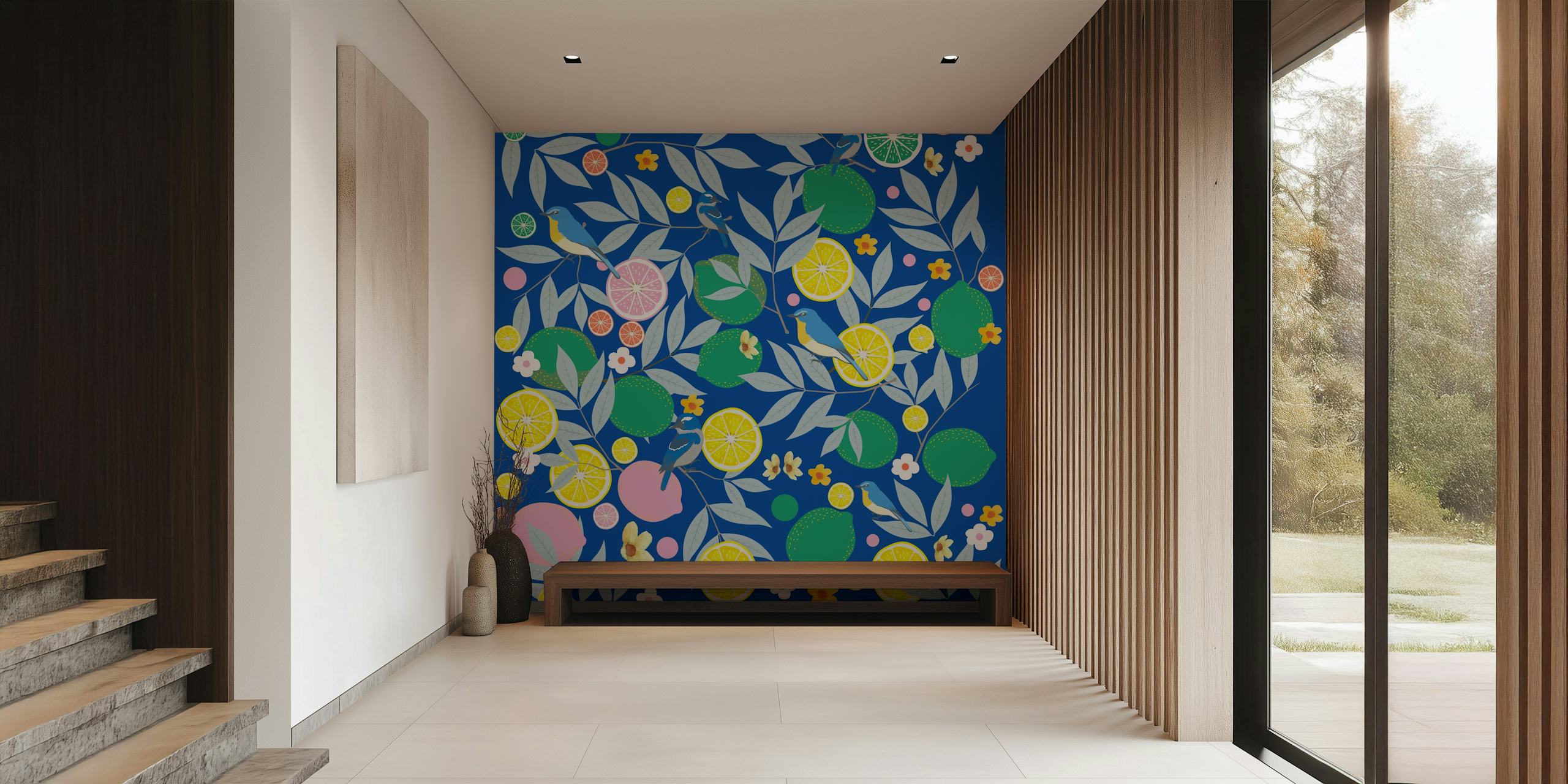 Papel pintado Citrus garden en una habitación