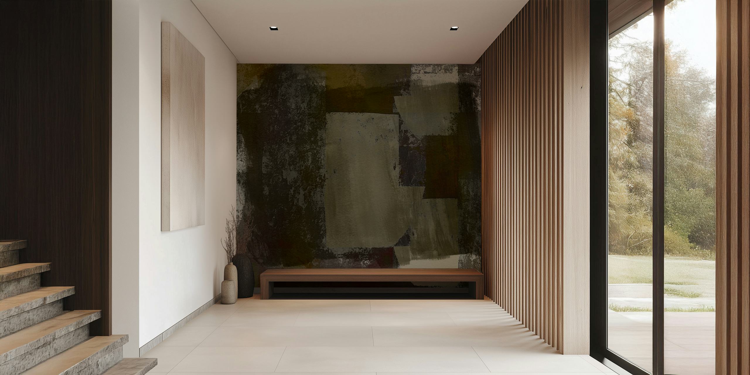 Bauhaus Surface Design Concept Tapete in einer Raumgestaltung.