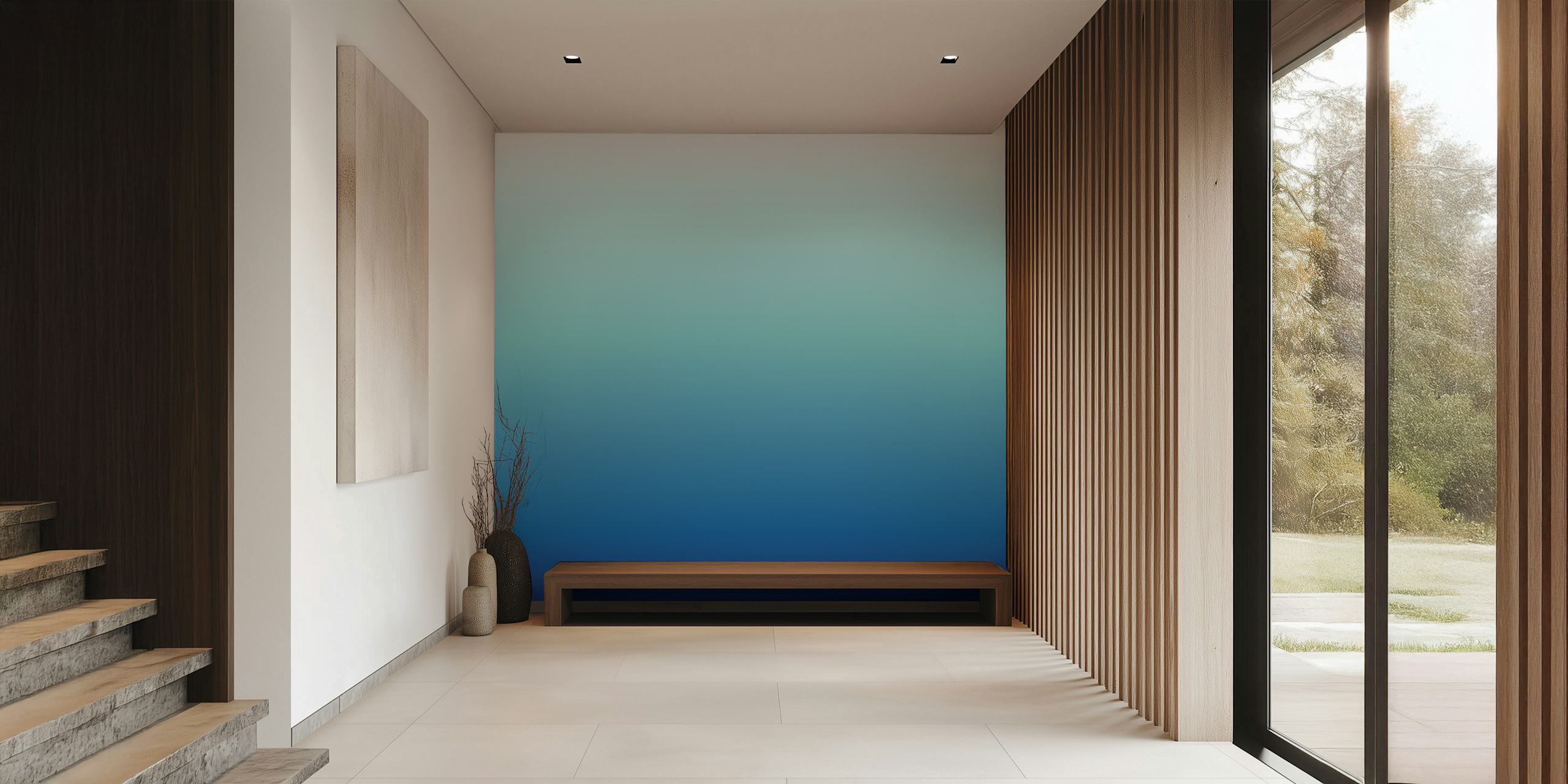 Blue gradient wallpaper with a smooth transition from white to deep blue