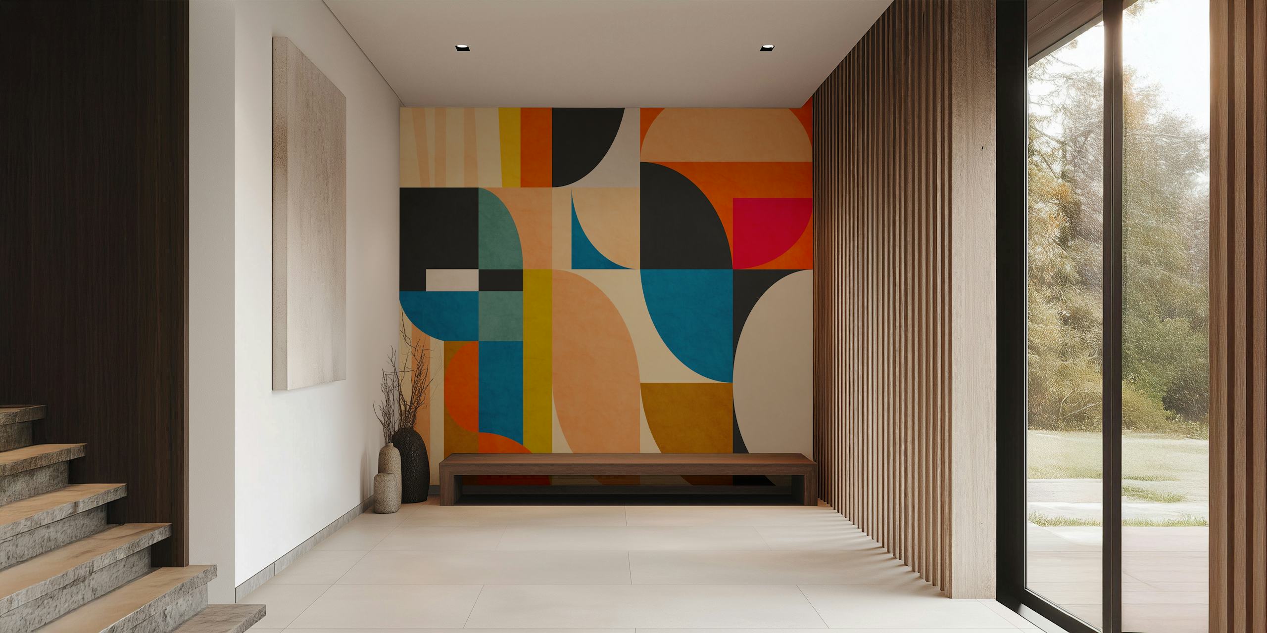 Geometric Concept 61 papier peint dans une pièce