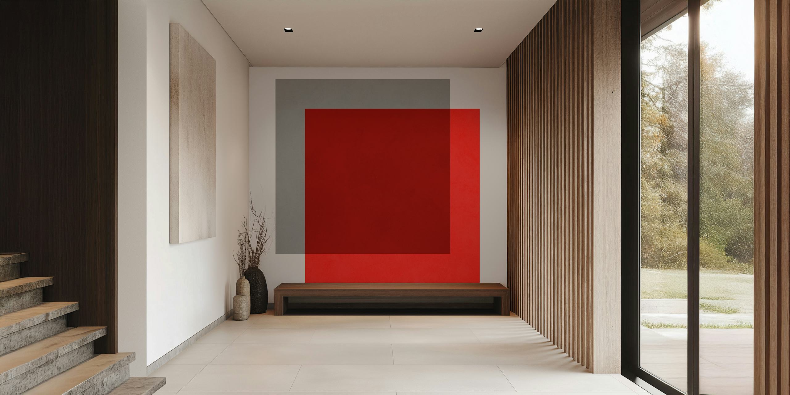 Contemporary geometric shapes papel pintado en una habitación