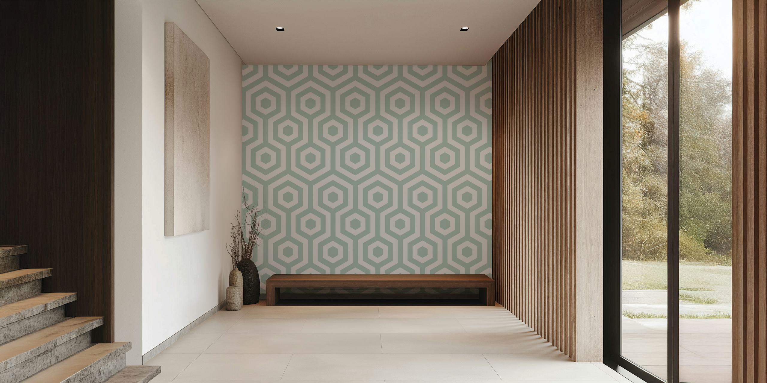 Design de papel de parede Contemporary Hexa Splash
