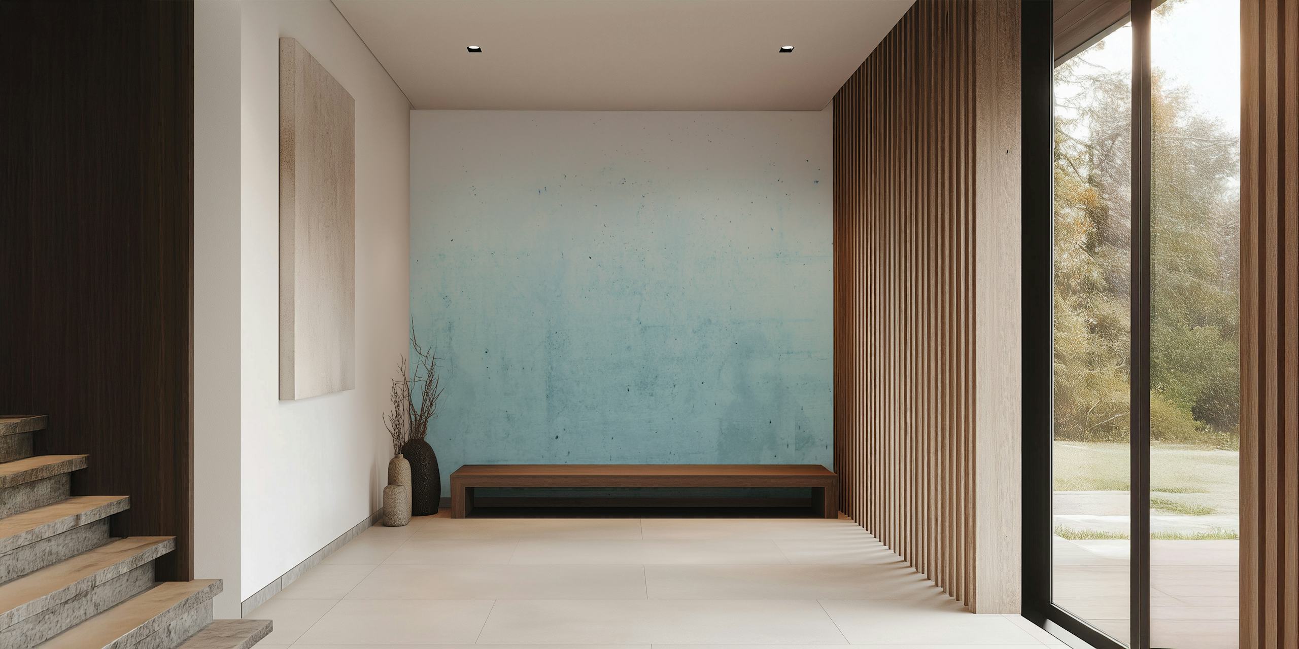 Teal Ombre on Concrete huoneessa