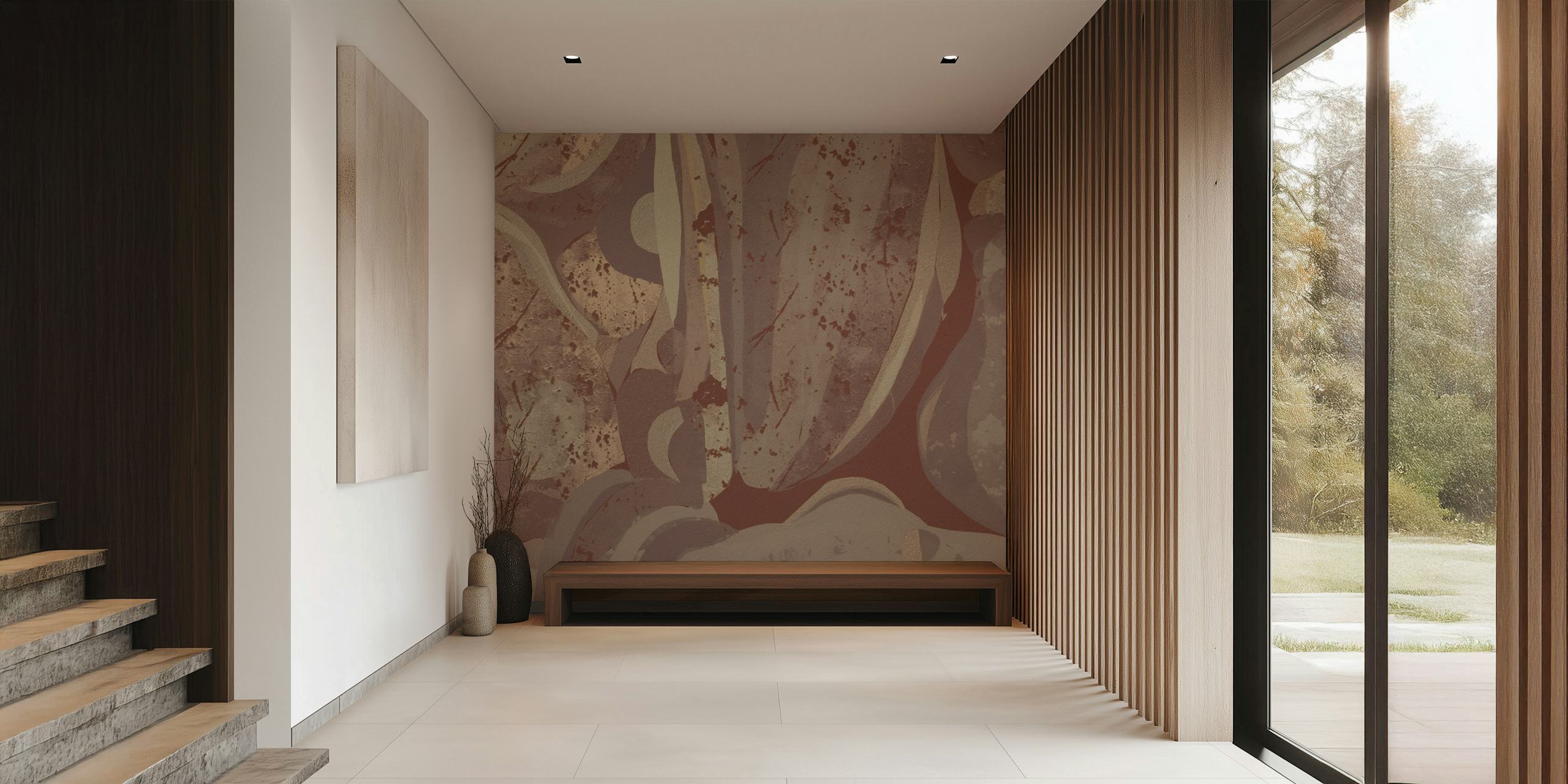 Papel pintado Rustic Canyon Journey en una habitación