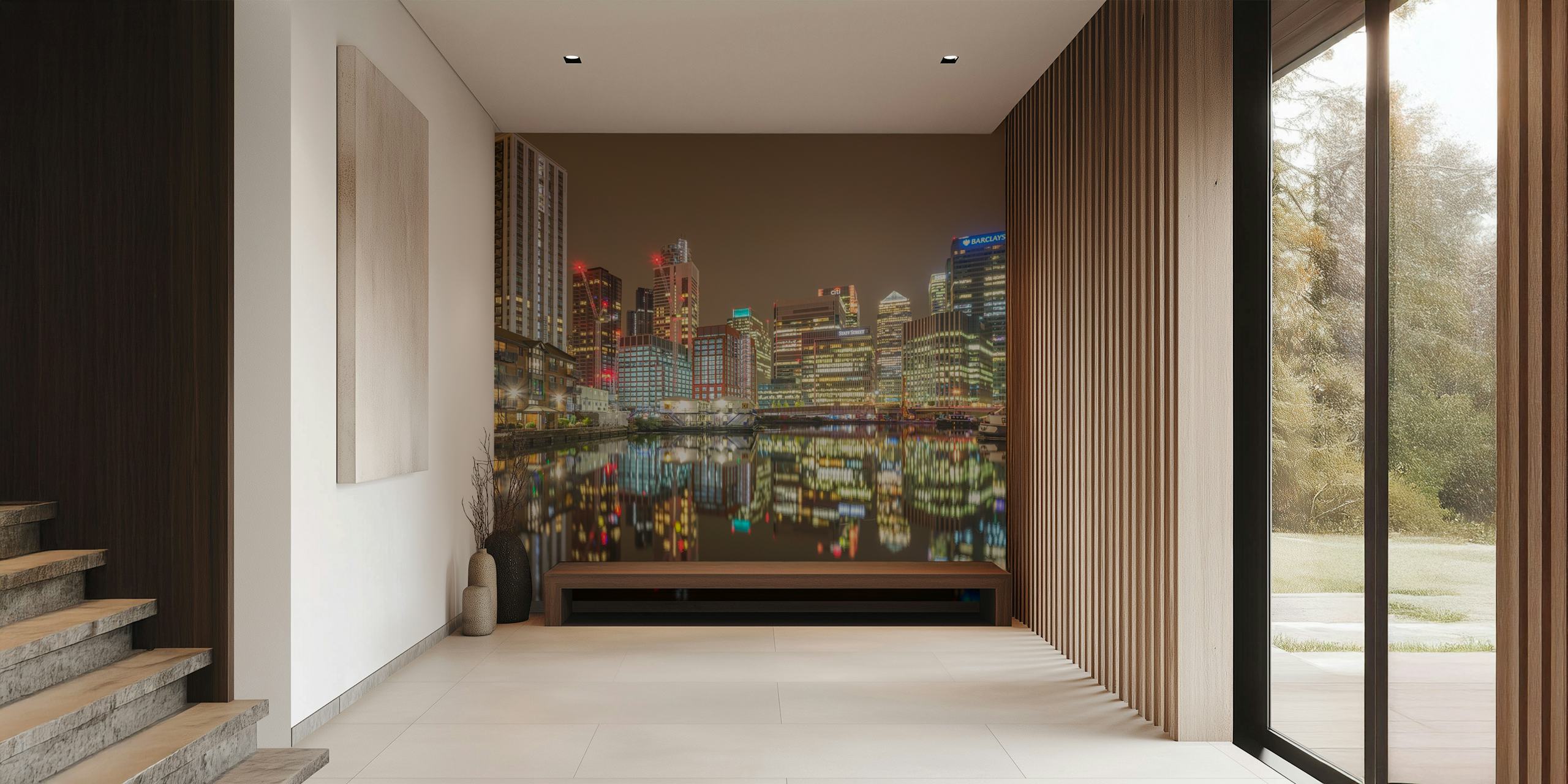 Twilight London Skyline Reflexionen Tapete