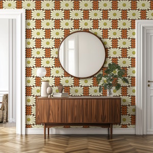 Retro Chic Flowers in Orange - S