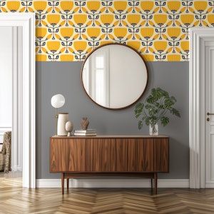 Retro Tulip Delight in Yellow - S