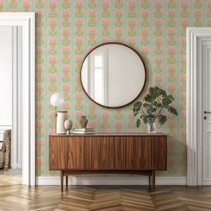 Block print classic floral