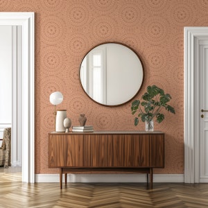 Boho Line Circles Rustic Shapes Earthy Brown