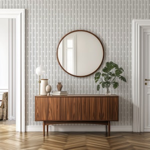 Mid Century Geometric - Warm Grey