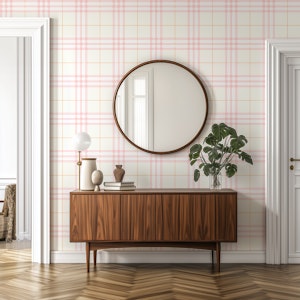 Modern Urban Tartan Pippin Pink and Peach