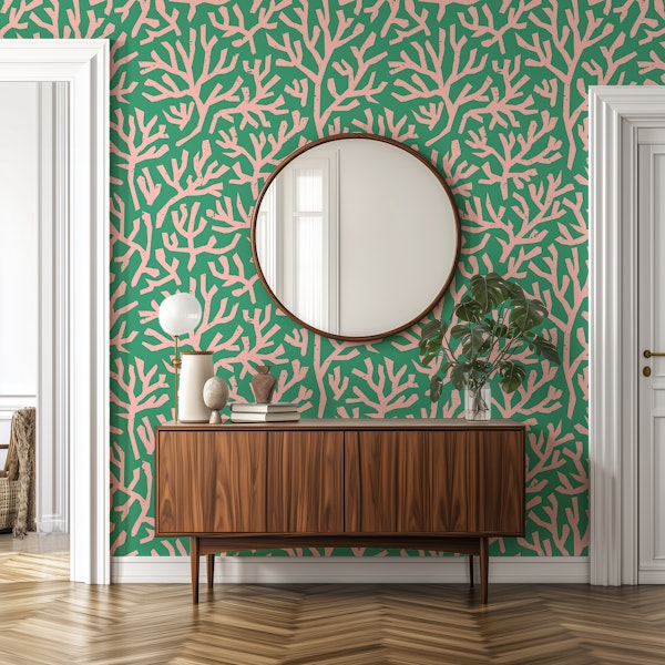 Eclectic Coral Theme Decor