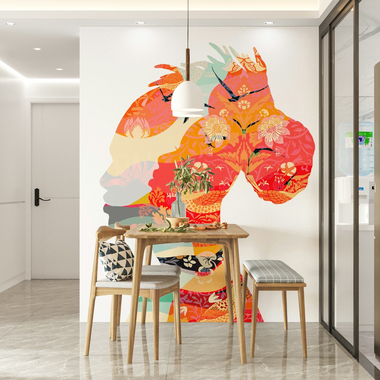 Floral Dreams Fusion wallpaper in a room