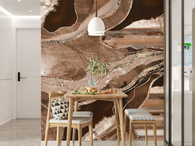 Brown Marble Agate Gold 1