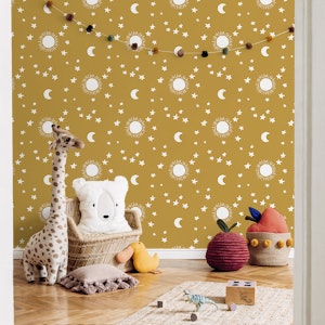 Celestial Stars Nursery- Golden Olive