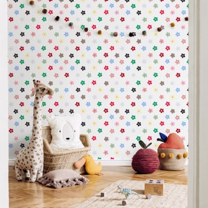 Colorful cute flowers pattern