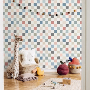 organic checker - soft tones