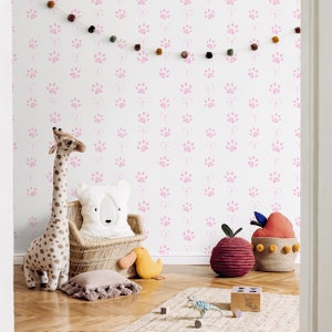 Pink bow ties and paw prints