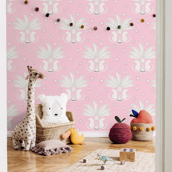 Night time leopard - bright pink