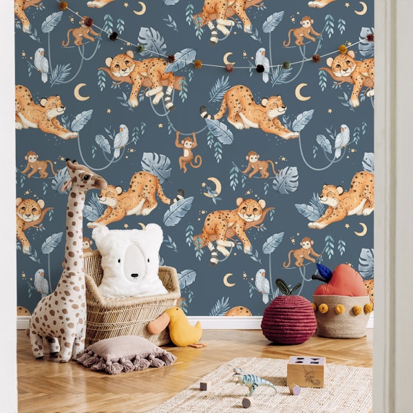 Dreamy Jungle - dark blue
