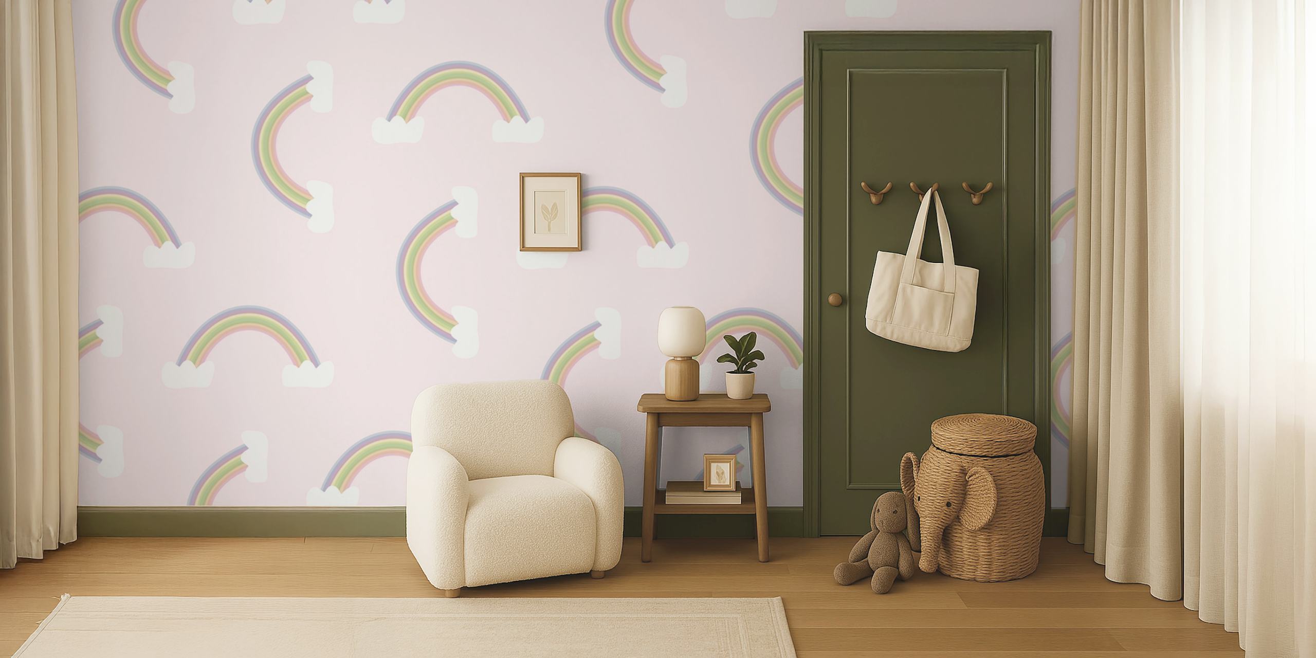 Rainbow Flip wallpaper in a room