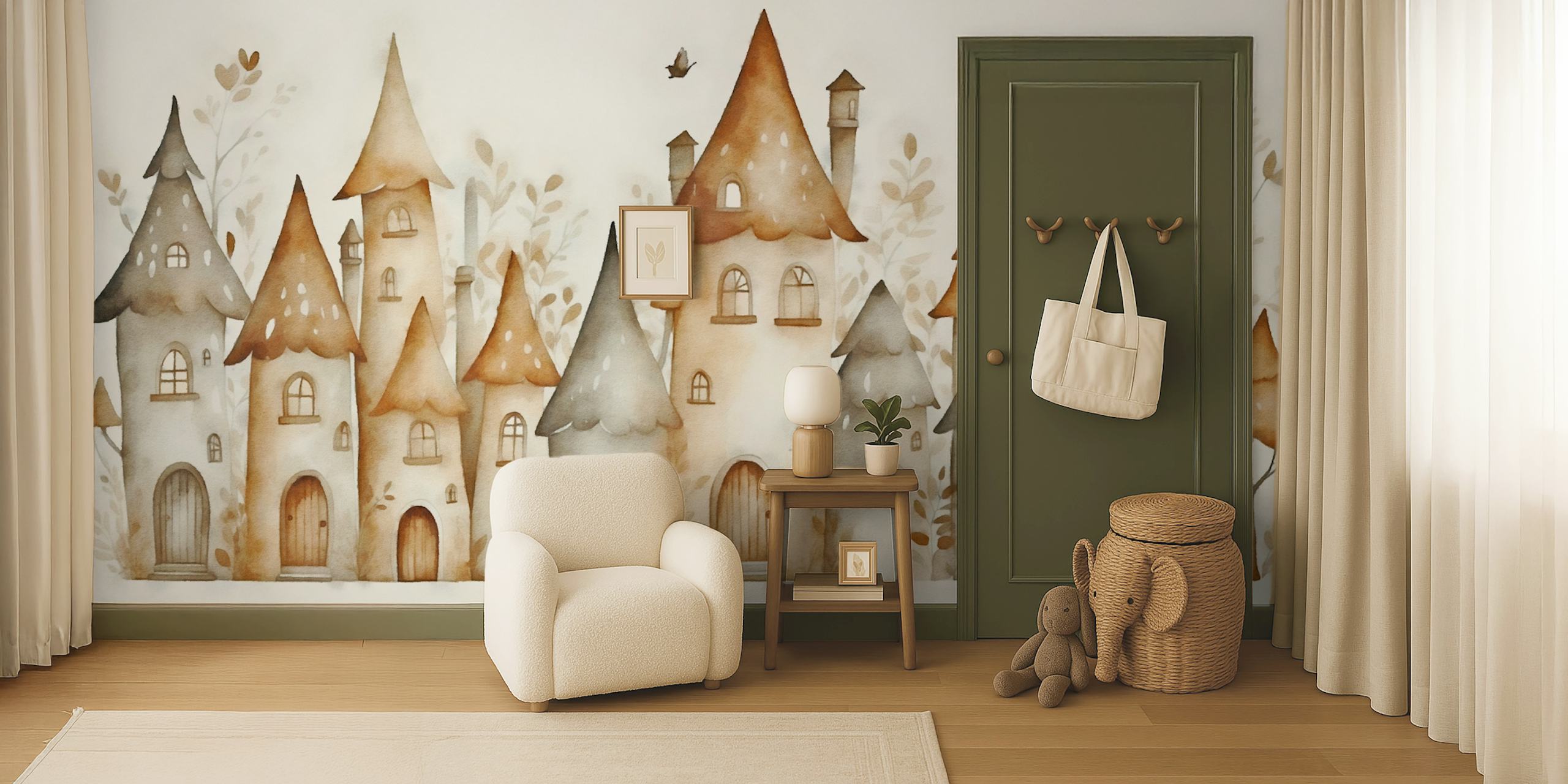 My Tiny Town Fairyland Tapete in einem Raum
