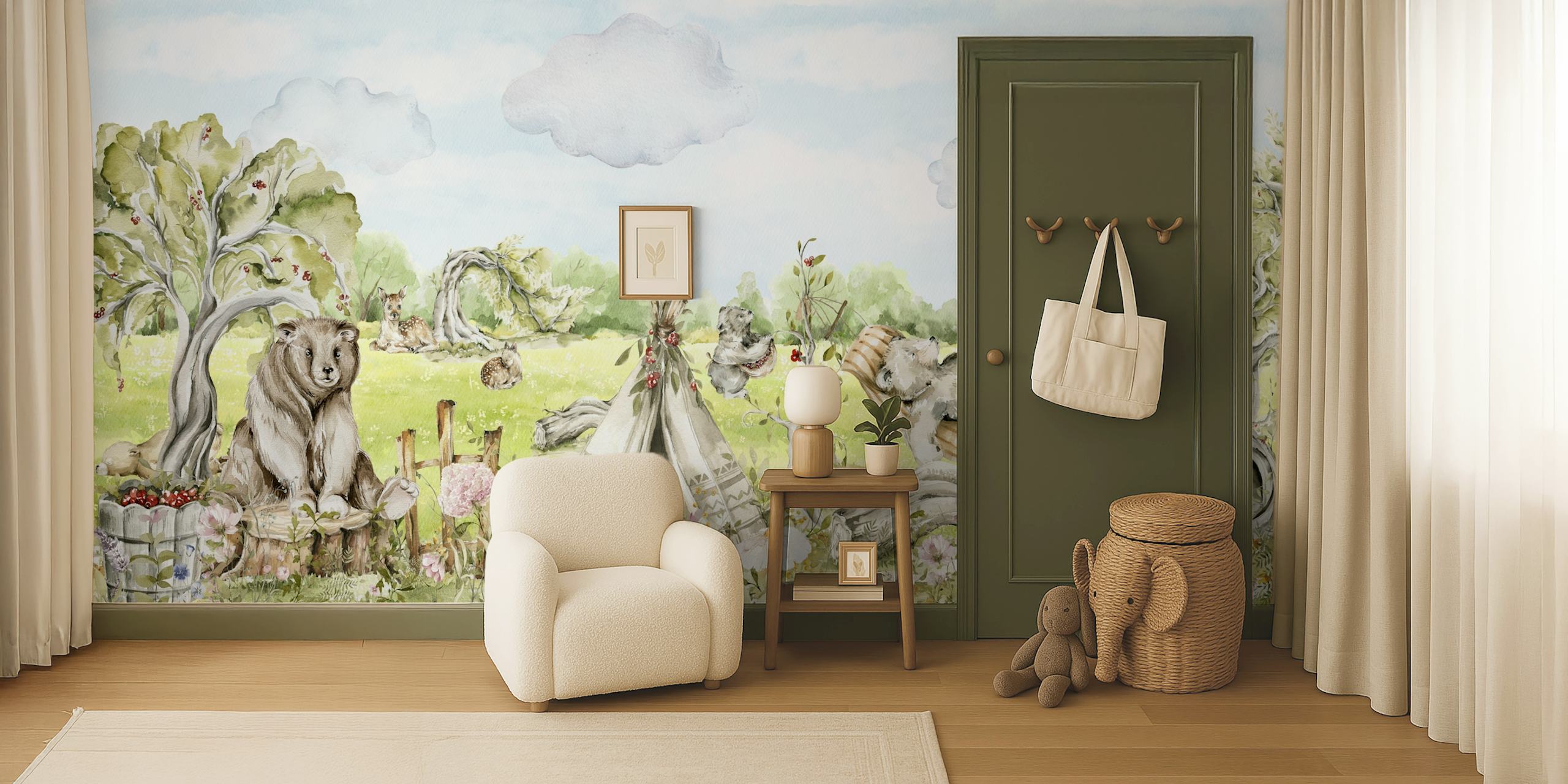 Papel de parede Whimsical Woodland Harvest Adventure