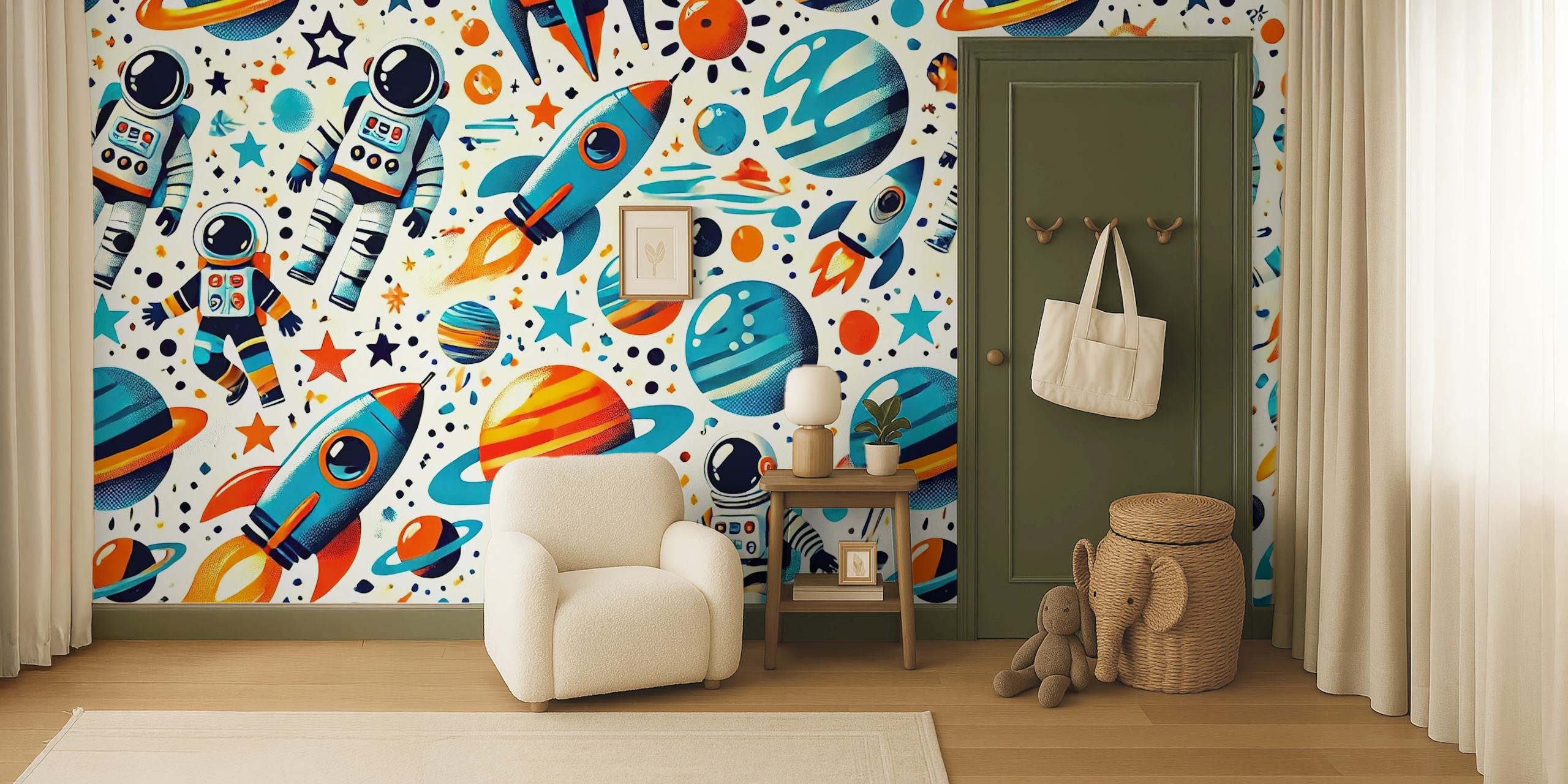 Galactic Explorer Dream tapet i et rum