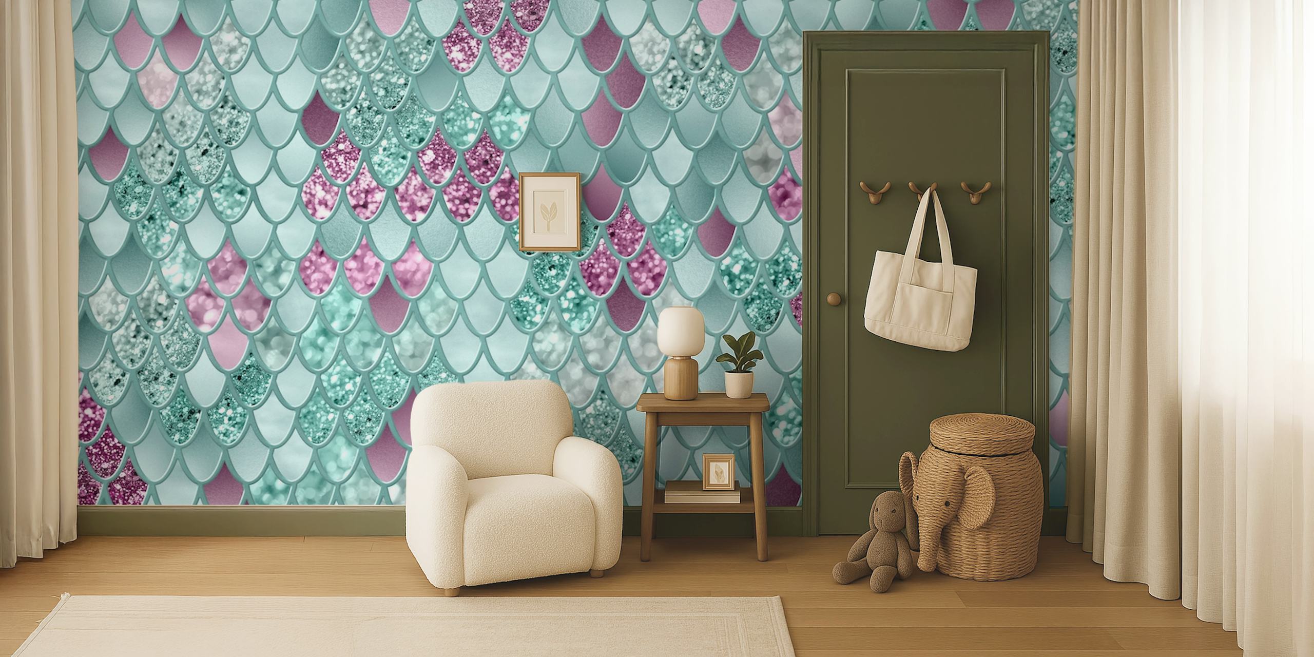 Mermaid Scales Glam 15 in una stanza