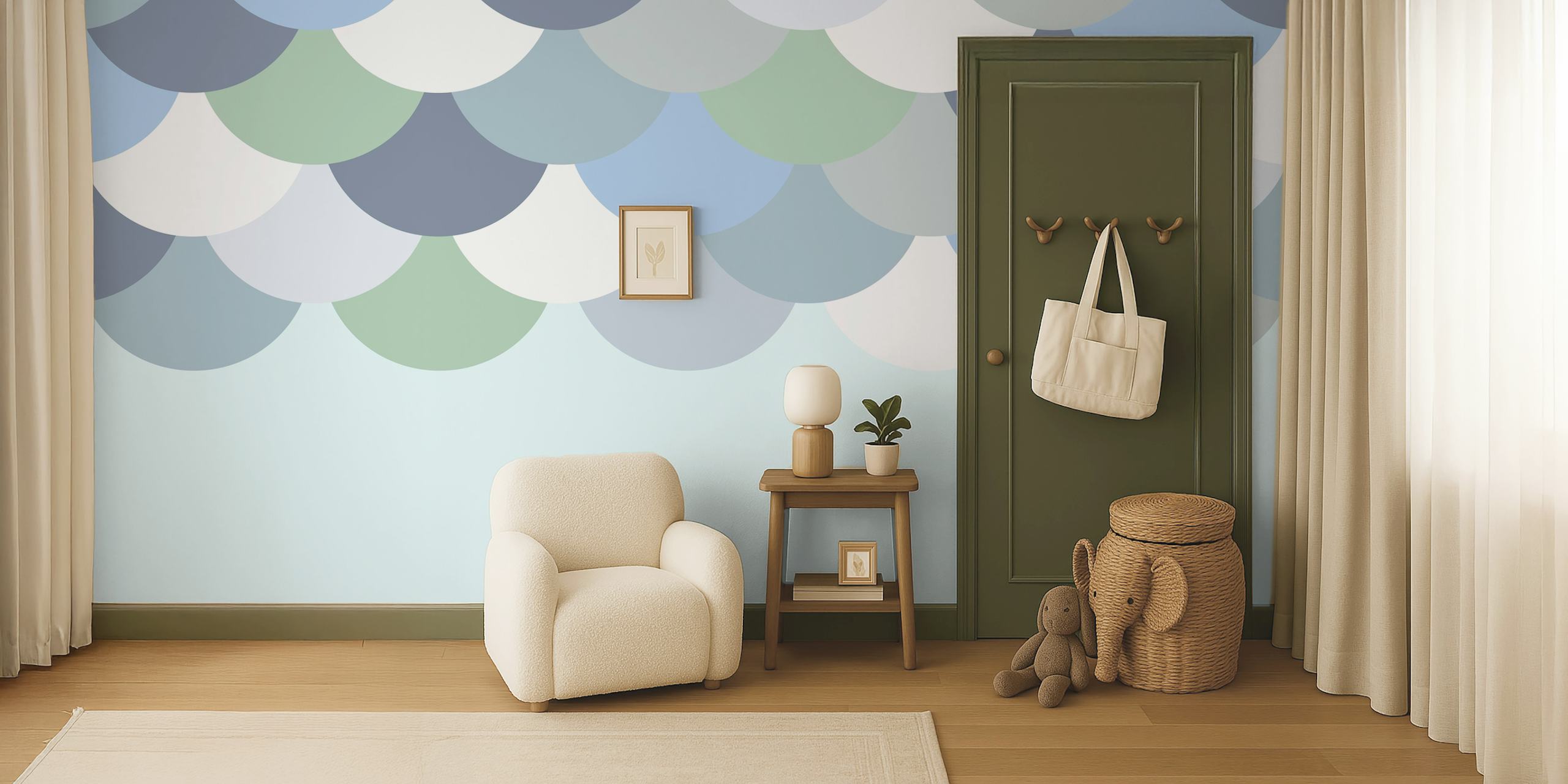 Happy Boho Rainbow Arches Soft tapet i et rom