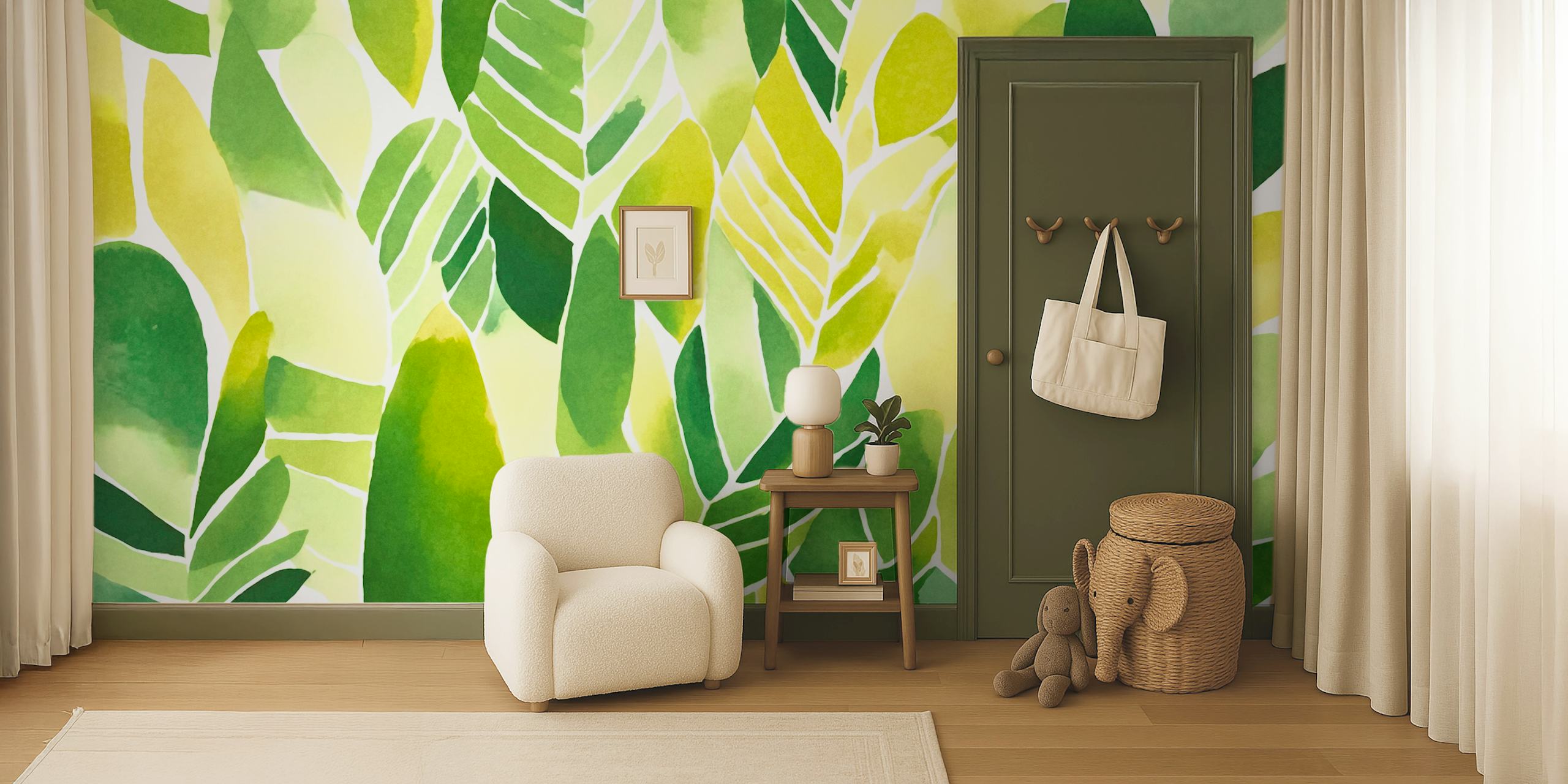 Matisse Foliage Fantasy Forest Yellow Green bladerontwerp