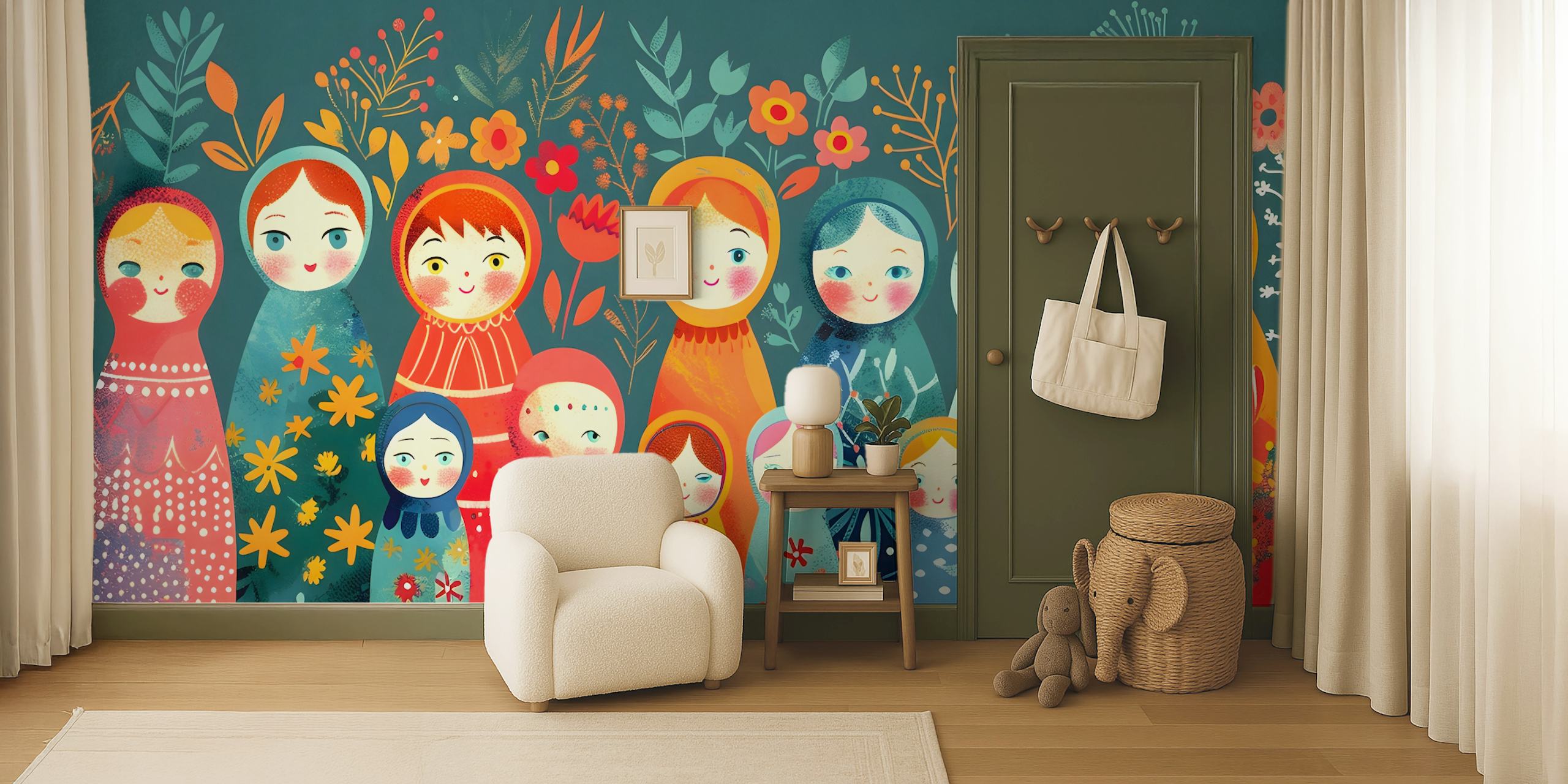 Matrioska 1 dizajn wallpapera u sobi