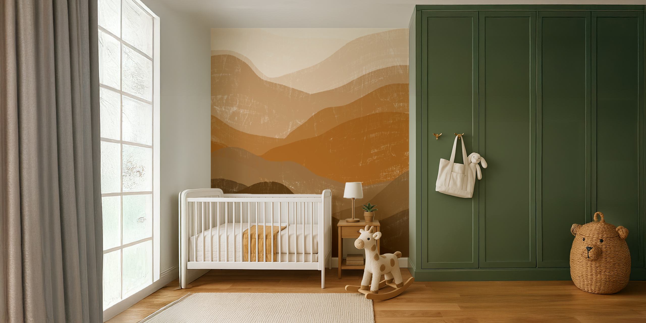 Retro mountaintops kids room nástěnná malba