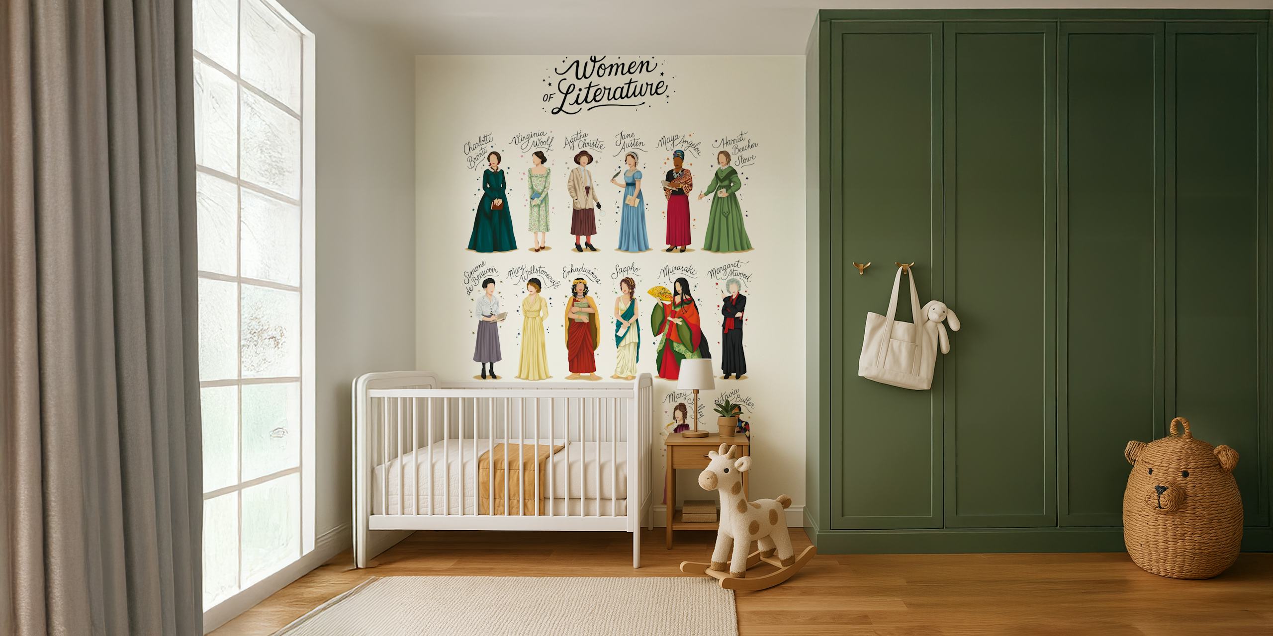 Women of Literature tapetti huoneasetelmassa