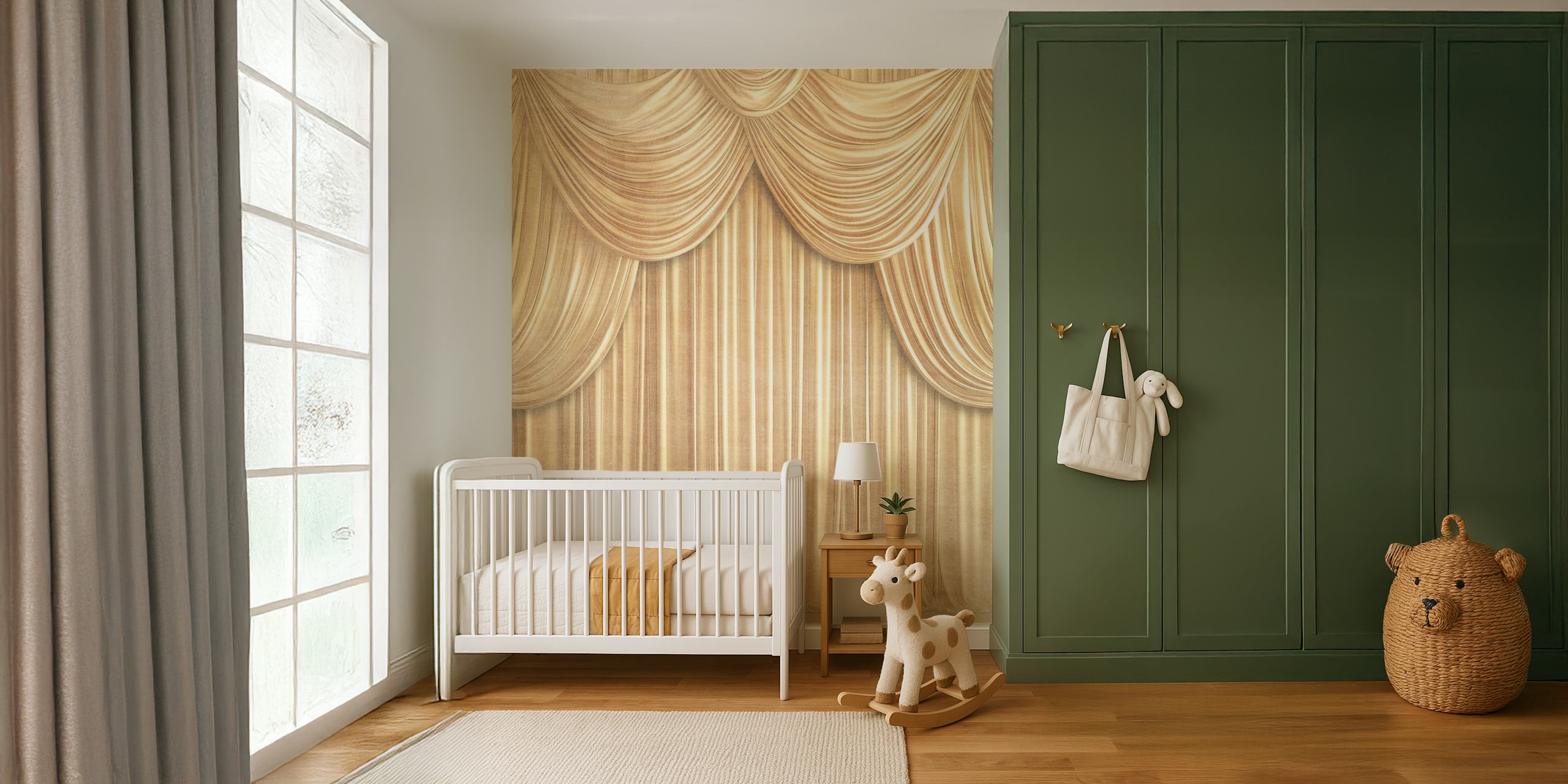 Buttermilk Silk Curtains Vintage Style tapeta