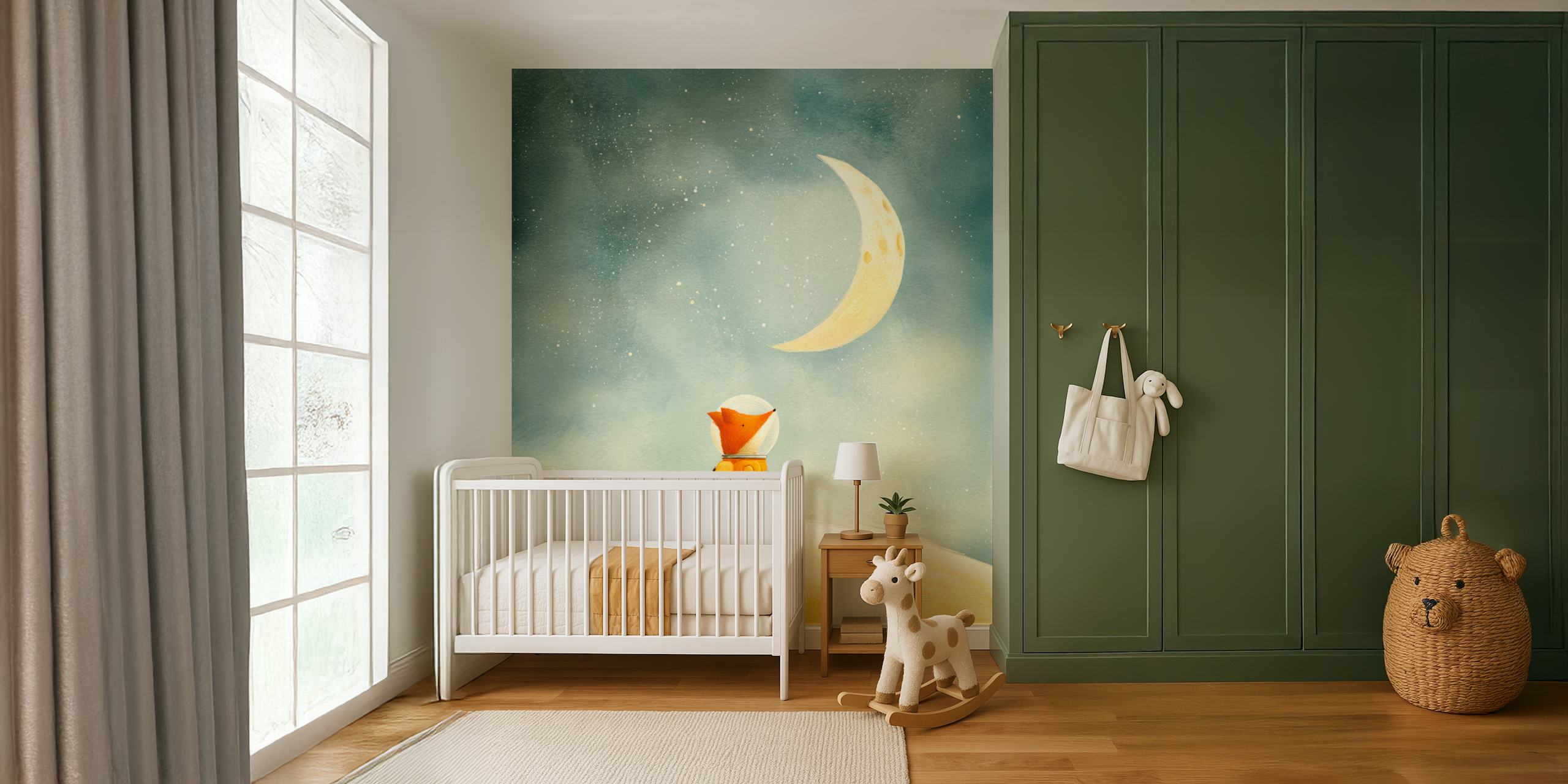 Tapeta Astronaut Fox Dream v útulném pokoji